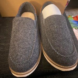 Sanuk men’s cozy vibes sm Wool slippers size 11 dark grey